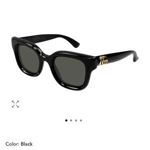 Gucci Black and Gold Sunglasses